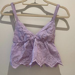 Purple Pull & Bear Tank Top